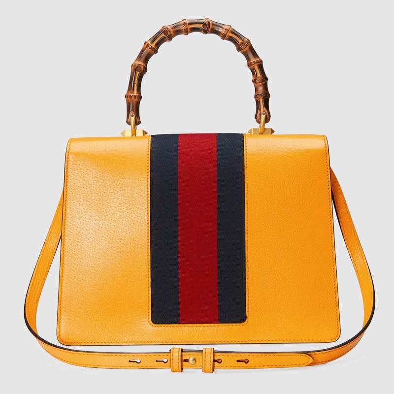 Gucci Leather top handle bag with moth 488691 0FF1T 7652