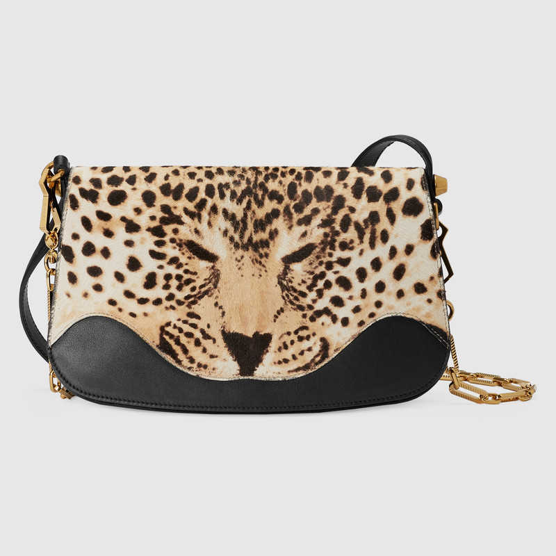 Gucci Leopard print shoulder bag 466409 DZ42X 8513