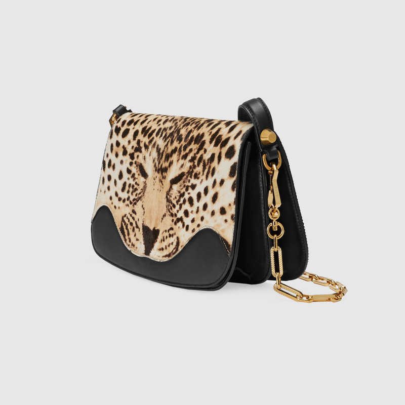 Gucci Leopard print shoulder bag 466409 DZ42X 8513