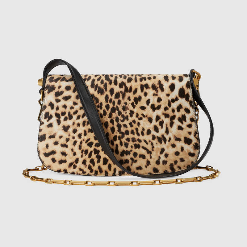 Gucci Leopard print shoulder bag 466409 DZ42X 8513