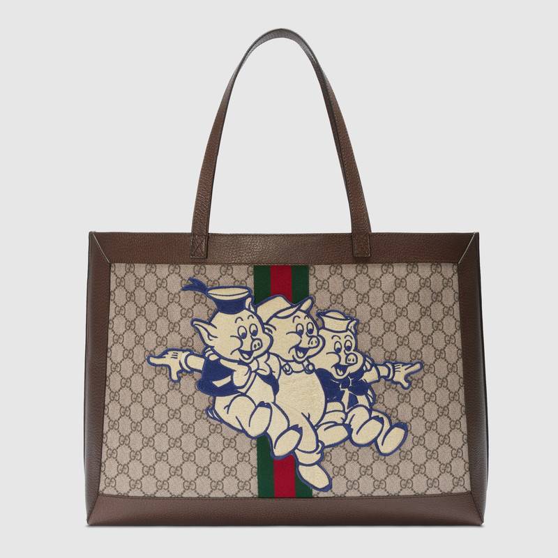 Gucci Ophidia GG tote with Three Little Pigs 547947 9VE1C 8685