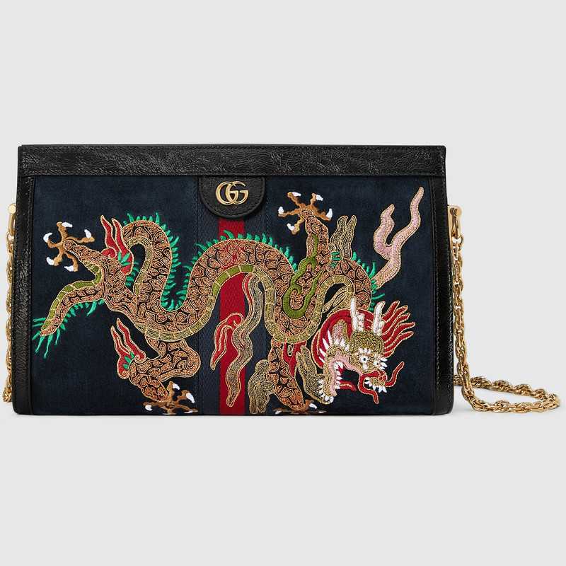 Gucci Ophidia embroidered medium shoulder bag 503876 D6ZXG 8828