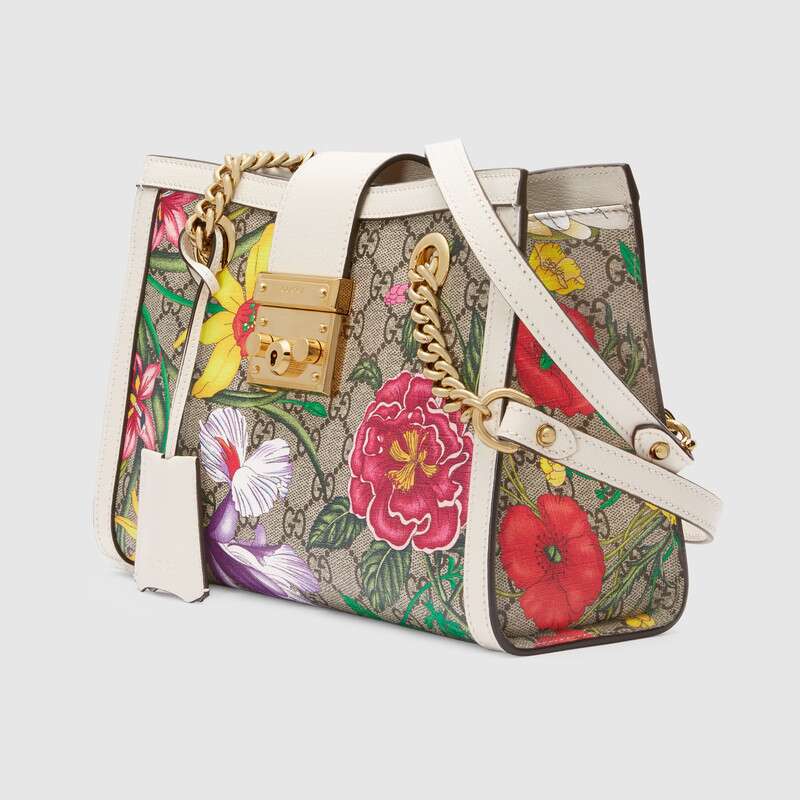 Gucci Padlock GG Flora small shoulder bag 498156 HV8FC 9799