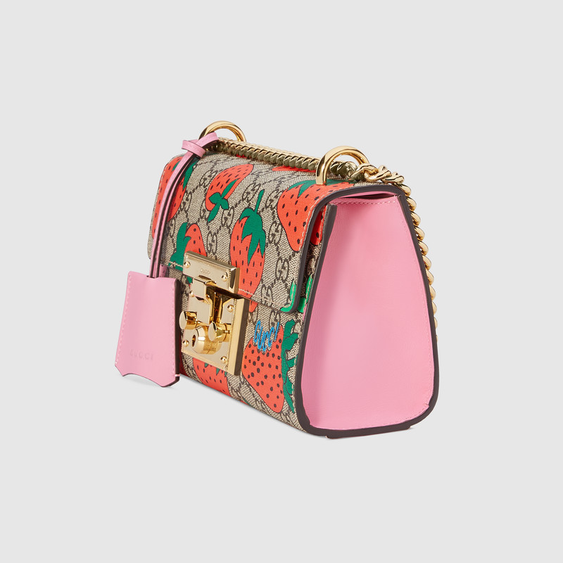 Gucci Padlock GG Strawberry small shoulder bag 409487 G89AG 8483