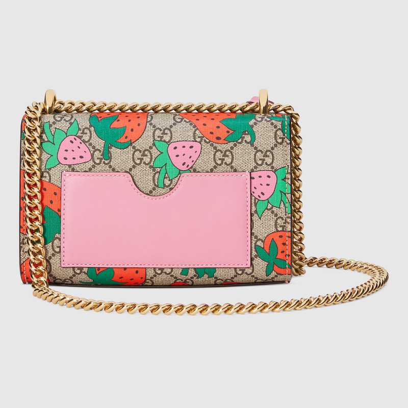 Gucci Padlock GG Strawberry small shoulder bag 409487 G89AG 8483