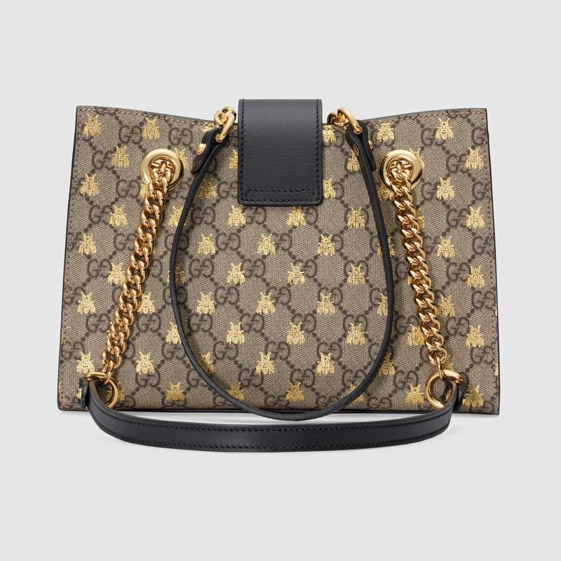 Gucci Padlock small GG bees shoulder bag 498156 9F26G 8319