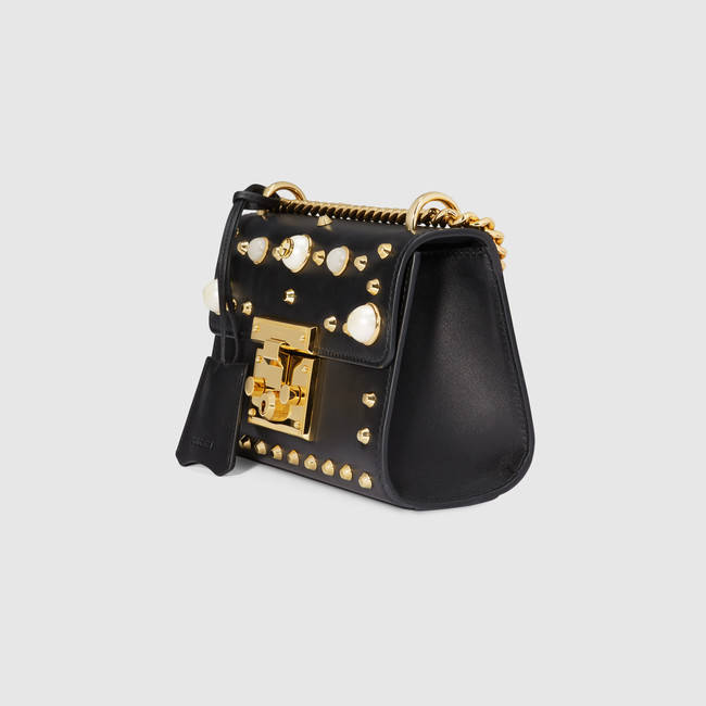 Gucci Padlock studded leather shoulder bag 432182 DLXDG 1088