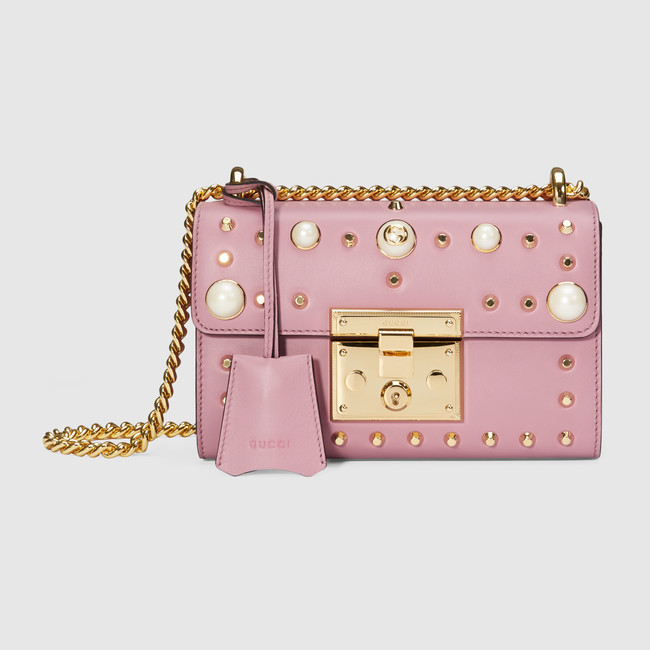 Gucci Padlock studded leather shoulder bag 432182 DLXDG 5867