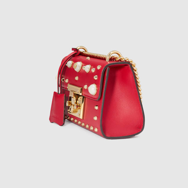 Gucci Padlock studded leather shoulder bag 432182 DLXDG 6491