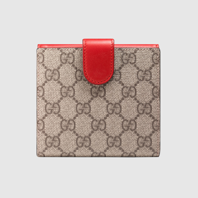 Gucci Peony GG Supreme french flap wallet 431480 KHNKT 9778