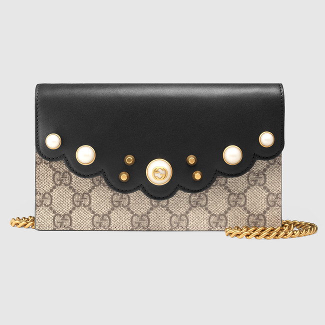 Gucci Peony GG Supreme mini chain bag 431478 KHNKT 9769