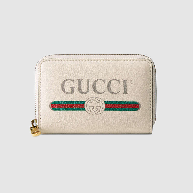 Gucci Print leather card case 496319 0GCAT 8820