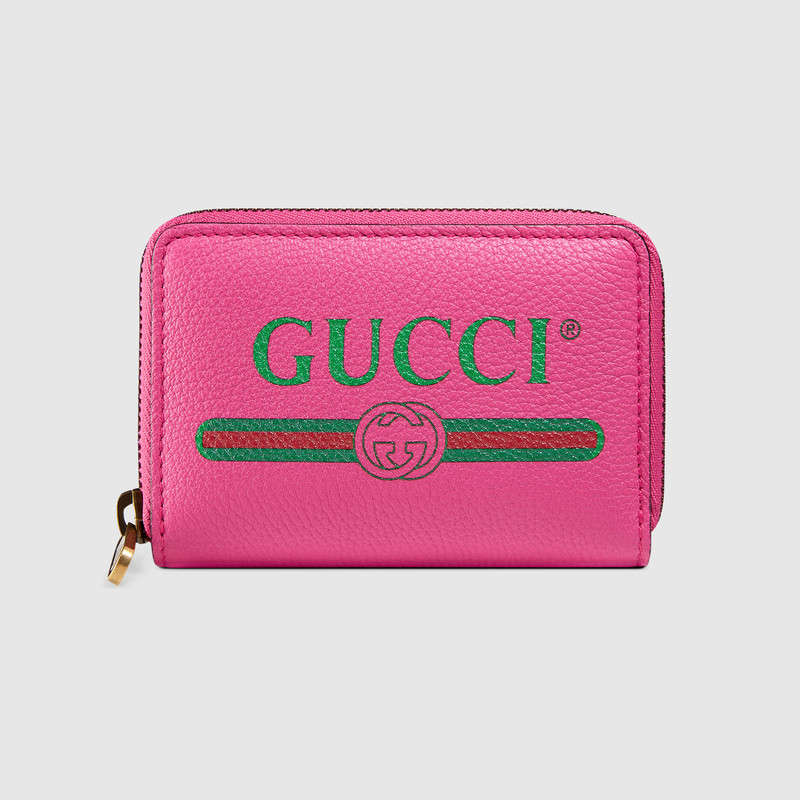 Gucci Print leather card case 496319 0GCAT 8840