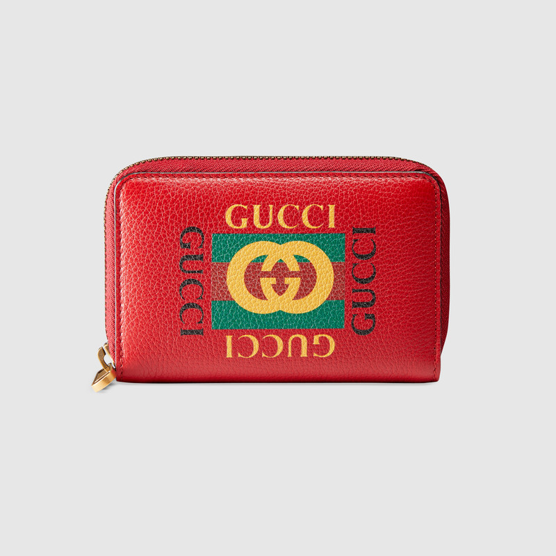 Gucci Print leather card case 496319 0GDAT 6461