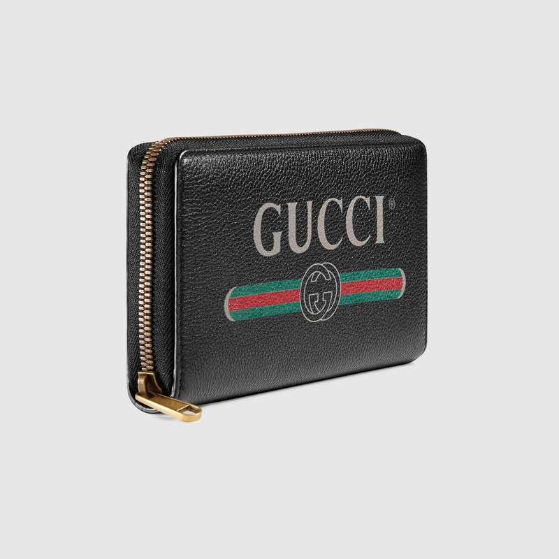 Gucci Print leather zip around wallet 496317 0GCAT 8163