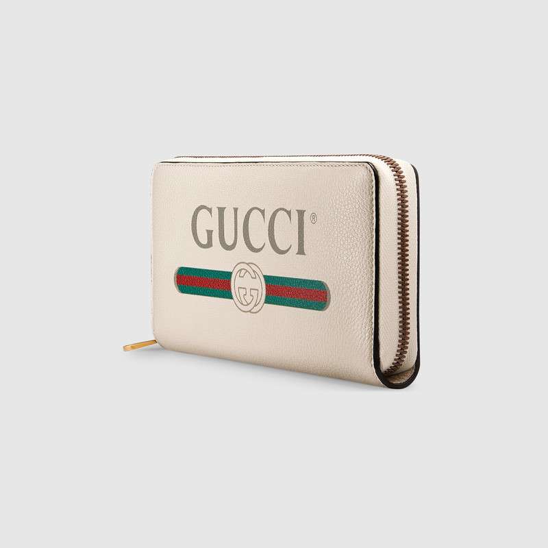 Gucci Print leather zip around wallet 496317 0GCAT 8820