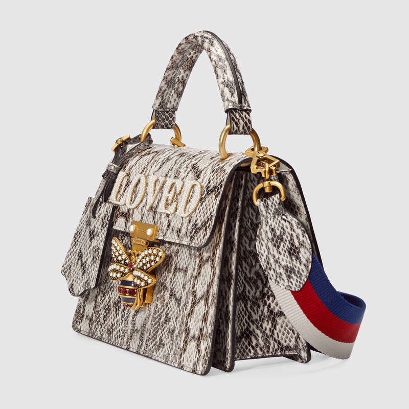 Gucci Queen Margaret small snakeskin top handle bag 476541 LOOVT 9575