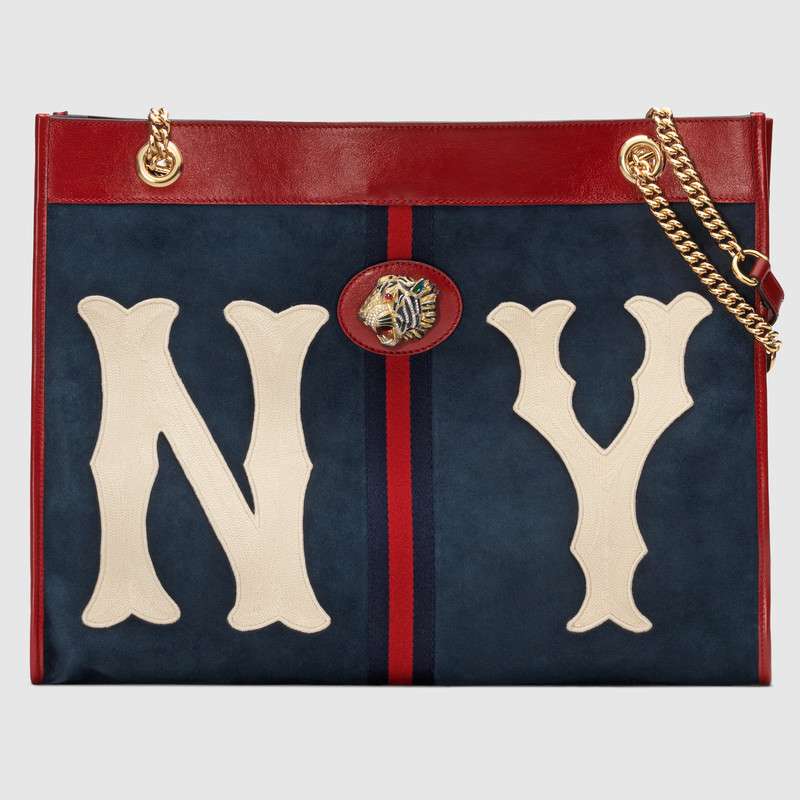 Gucci Rajah large tote with NY Yankees patch 537219 0X7CX 4071