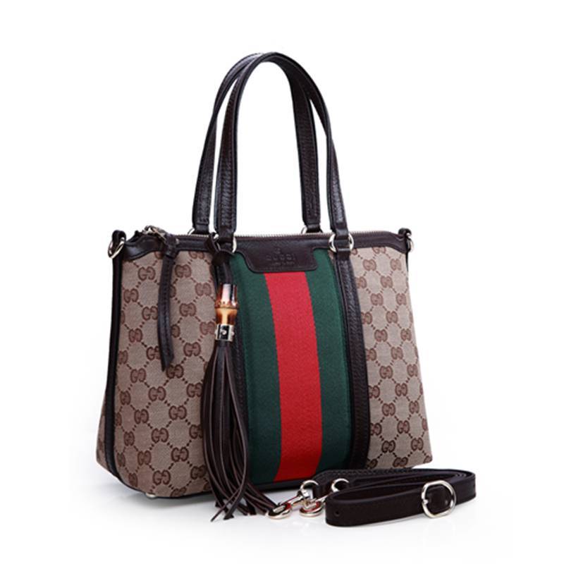 Gucci Rania Original GG Canvas Top Handle Bag