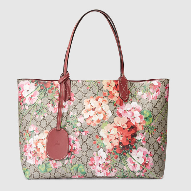 Gucci Reversible GG Blooms leather tote 368568 CU710 8693