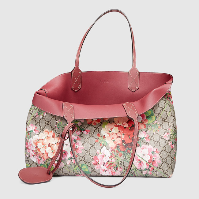 Gucci Reversible GG Blooms leather tote 368568 CU710 8693