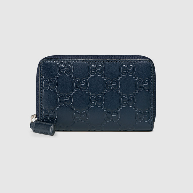 Gucci Signature zip around card case 255452 CWC1N 4009