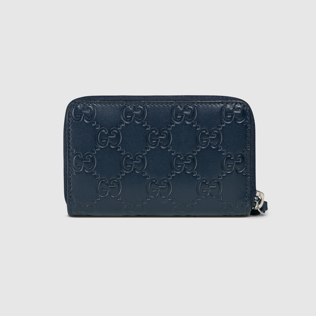 Gucci Signature zip around card case 255452 CWC1N 4009