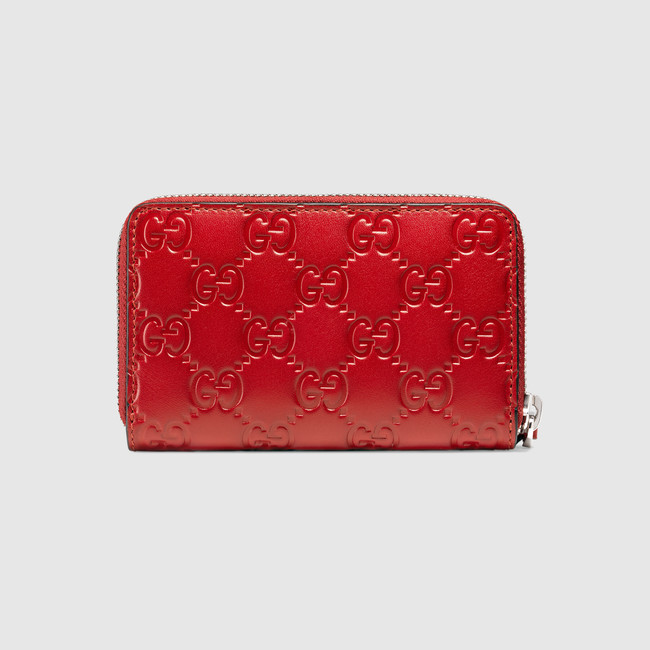 Gucci Signature zip around card case 255452 CWC1N 6433