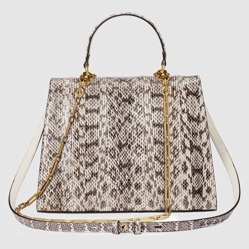 Gucci Snakeskin medium top handle bag 476435 LOOWX 9576