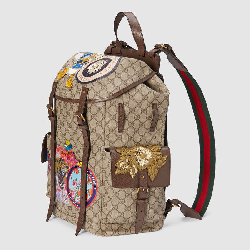 Gucci Soft GG Supreme backpack with appliques 460029 K5I7T 8854