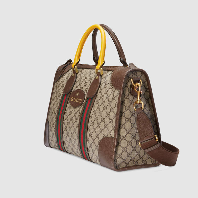 Gucci Soft GG Supreme duffle bag with Web 480500 K9RLT 8855