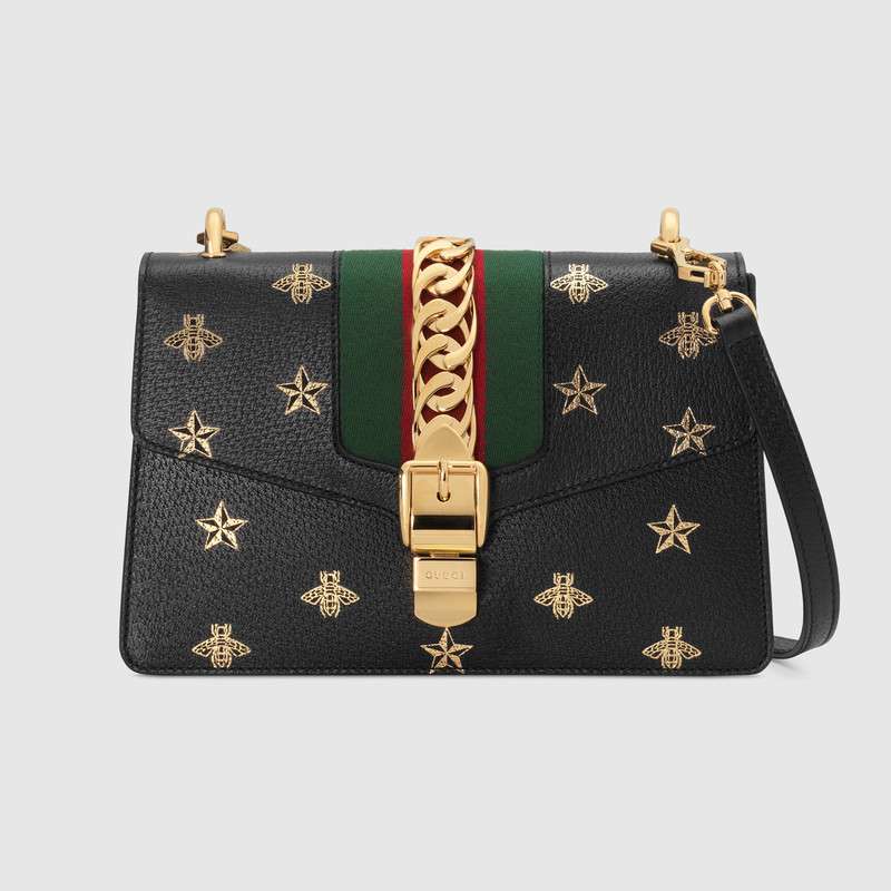 Gucci Sylvie Bee Star small shoulder bag 524405 DJ2RG 8571