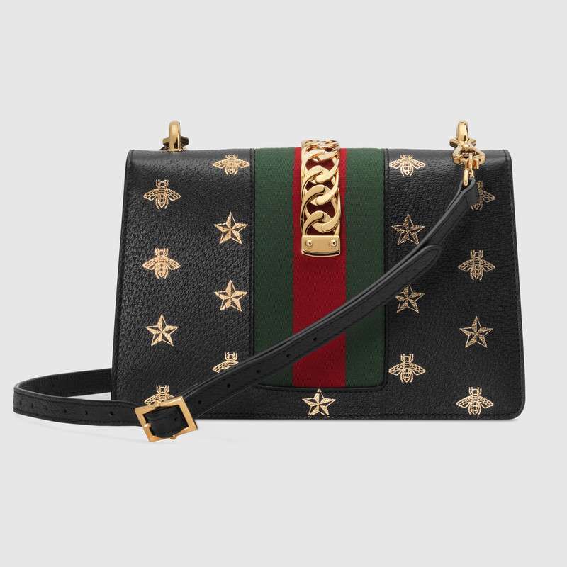 Gucci Sylvie Bee Star small shoulder bag 524405 DJ2RG 8571