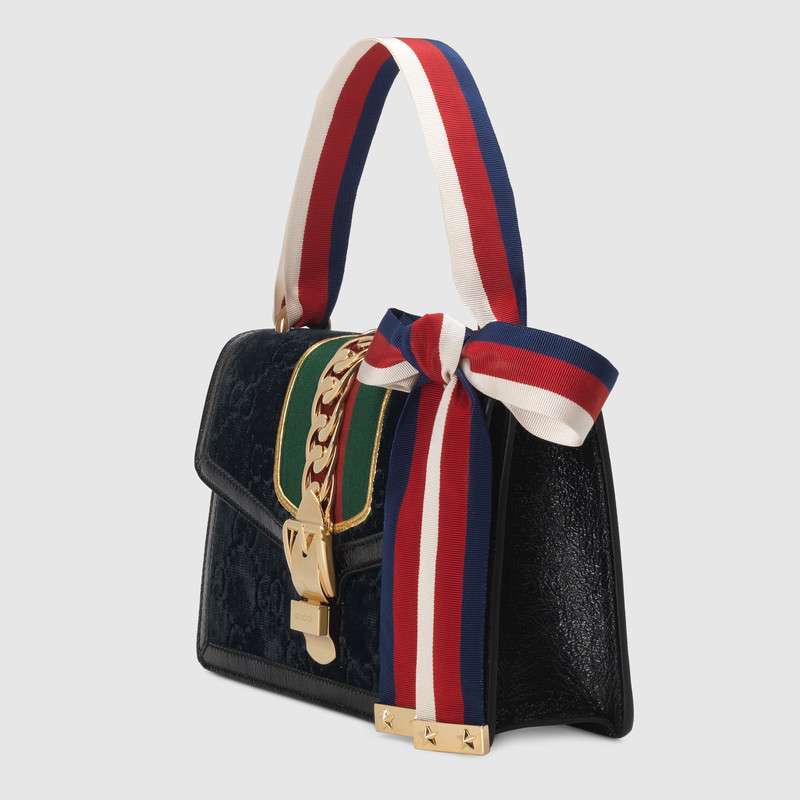 Gucci Sylvie GG velvet small shoulder bag 524405 9JTEG 8711