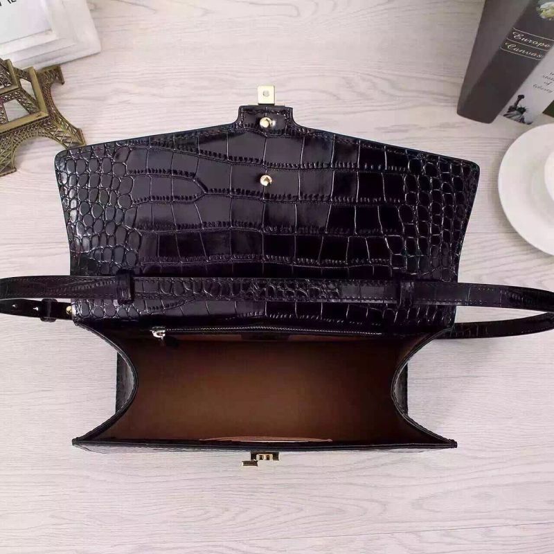 Gucci Sylvie crocodile top handle bag 431665 DVU0G 1000