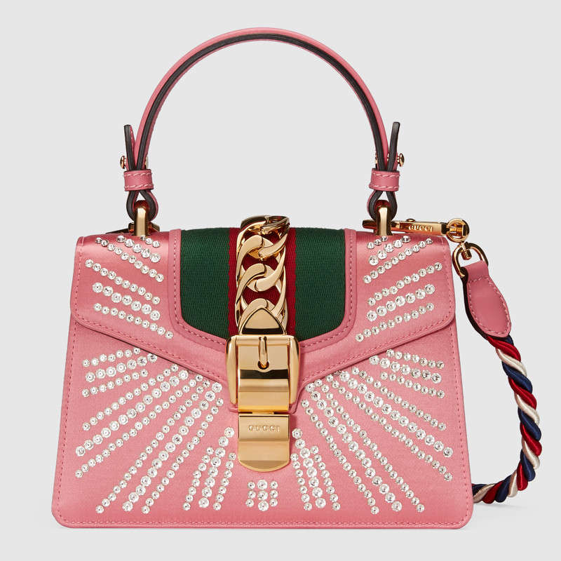 Gucci Sylvie crystal mini bag 470270 9AAQG 6666