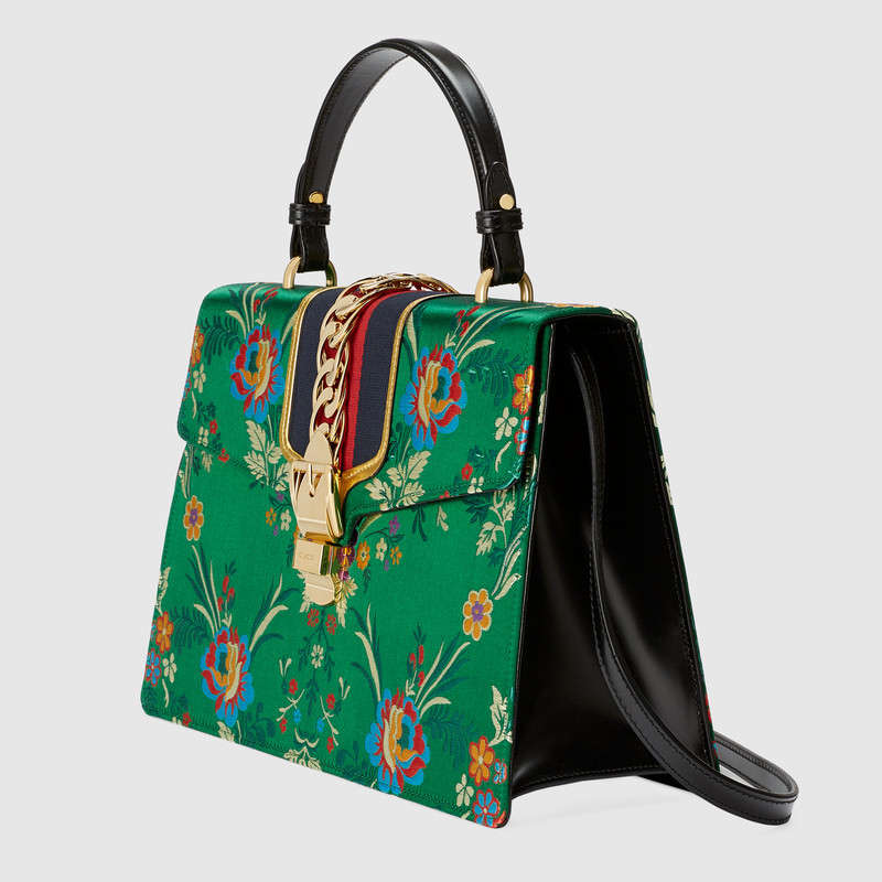 Gucci Sylvie floral jacquard top handle bag 431665 K9TIG 8072