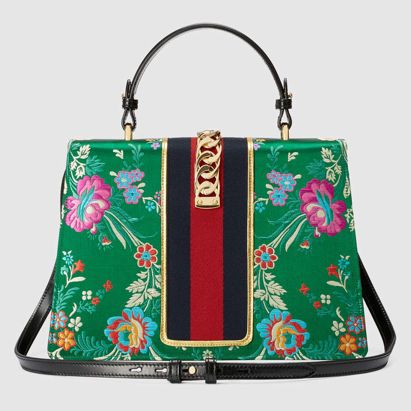 Gucci Sylvie floral jacquard top handle bag 431665 K9TIG 8072