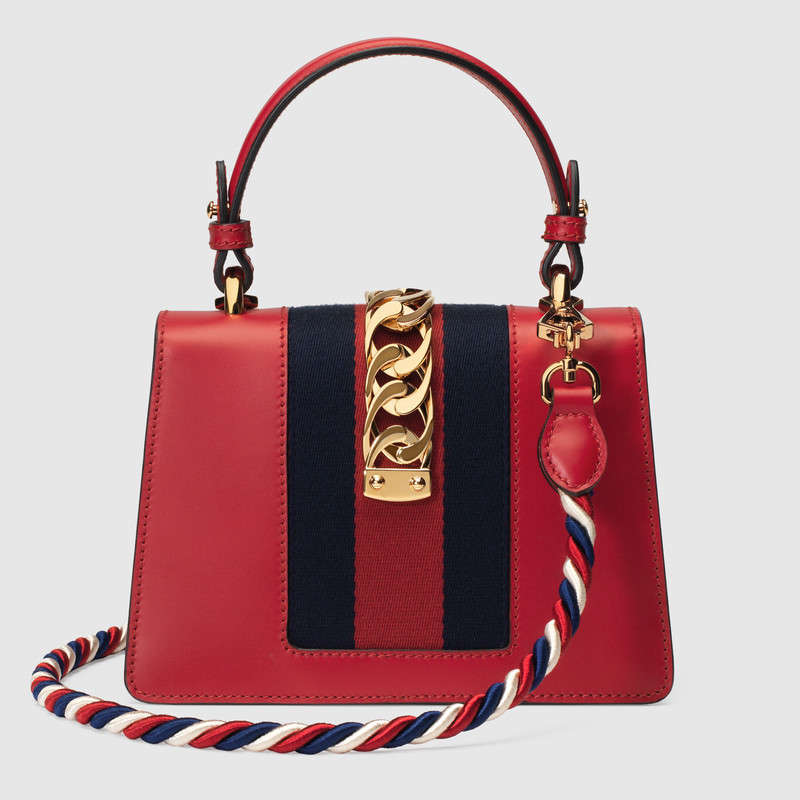 Gucci Sylvie leather mini bag 470270 D4ZAG 8457