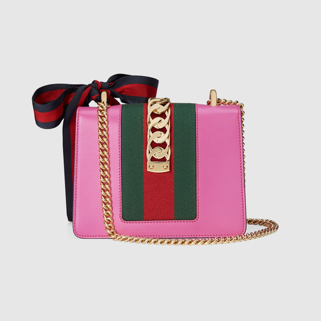 Gucci Sylvie leather mini chain bag 431666 CVLEG 5660