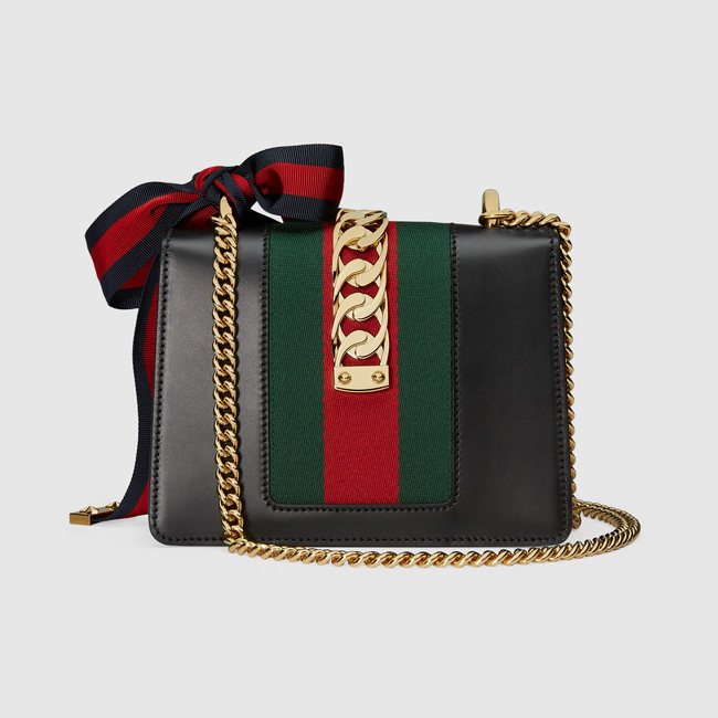 Gucci Sylvie leather mini chain bag 431666 CVLEG 8638