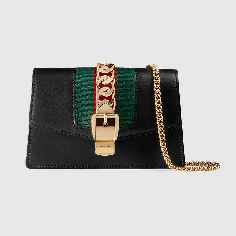 Gucci Sylvie leather mini chain bag 494646 CWLSG 1060