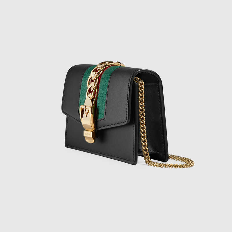 Gucci Sylvie leather mini chain bag 494646 CWLSG 1060