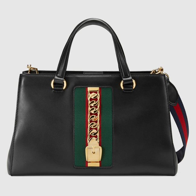 Gucci Sylvie leather top handle bag 453790 DSVKG 8638