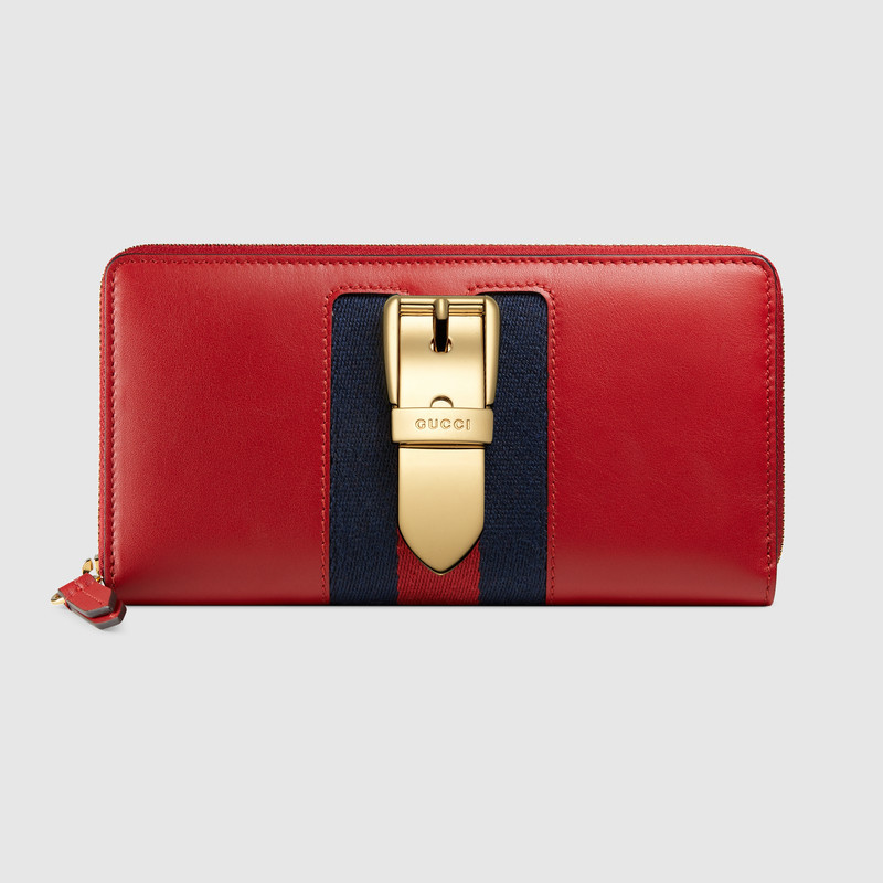 Gucci Sylvie leather zip around wallet 476083 CWLSG 6473