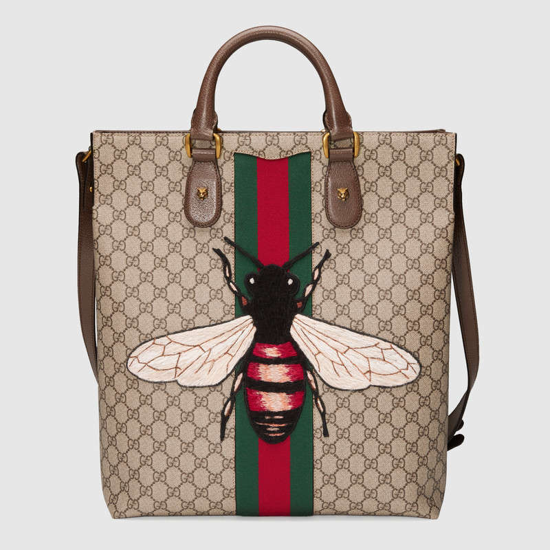 Gucci Web Animalier GG Supreme tote with bee 437549 K2LWT 8967