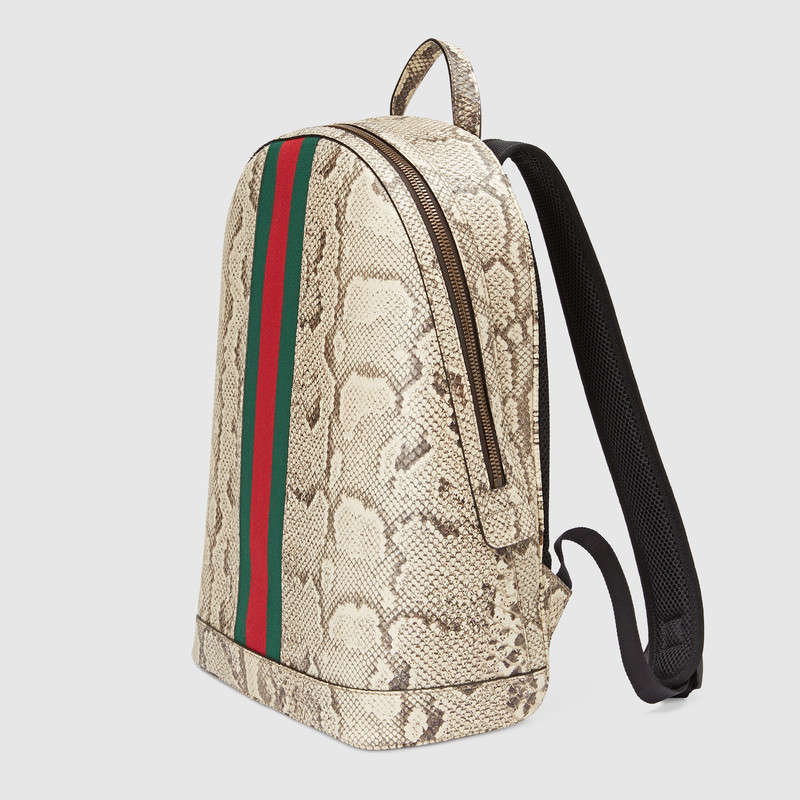 Gucci Web Animalier python backpack 442892 LRO2T 9386