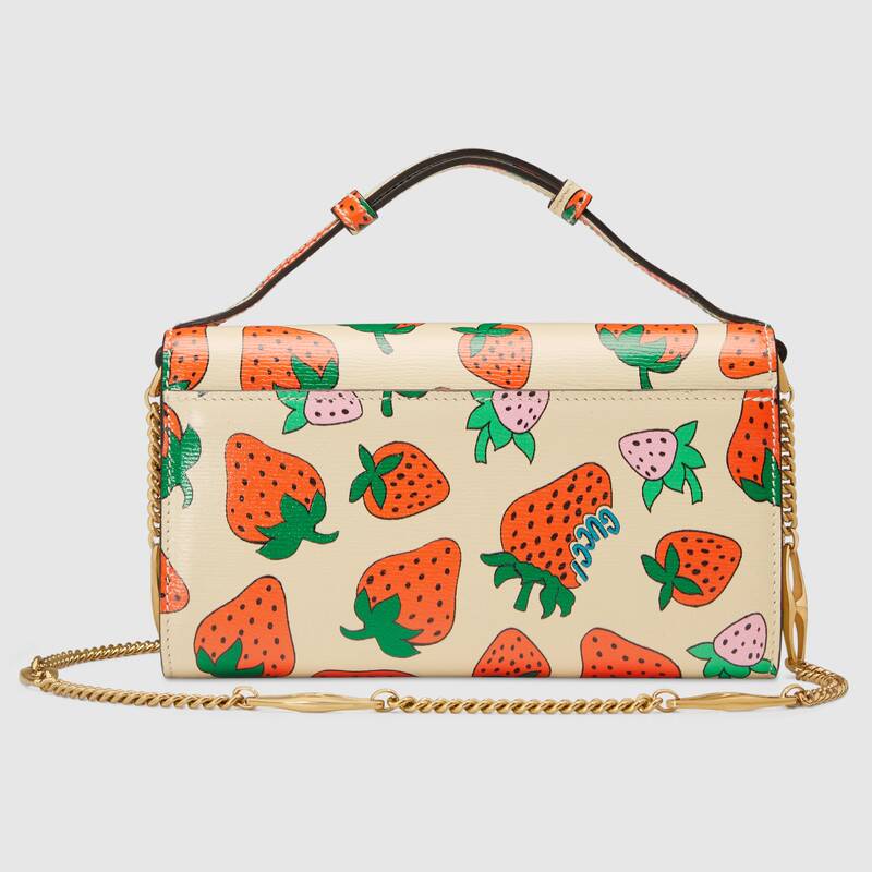 Gucci Zumi Strawberry print mini bag 564718 08PAX 9036