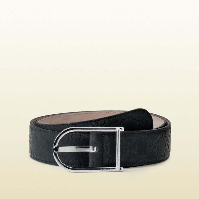 Gucci belt with plain buckle and braided detail 245868 AF60N 1000