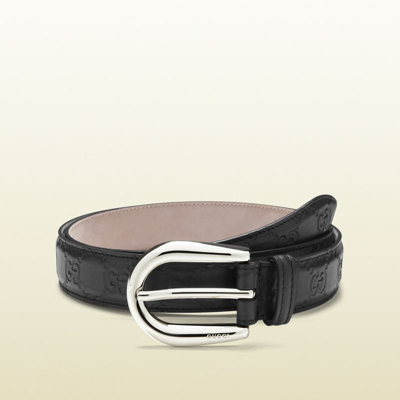 Gucci black guccissima belt with round buckle 285464 AA61N 1000